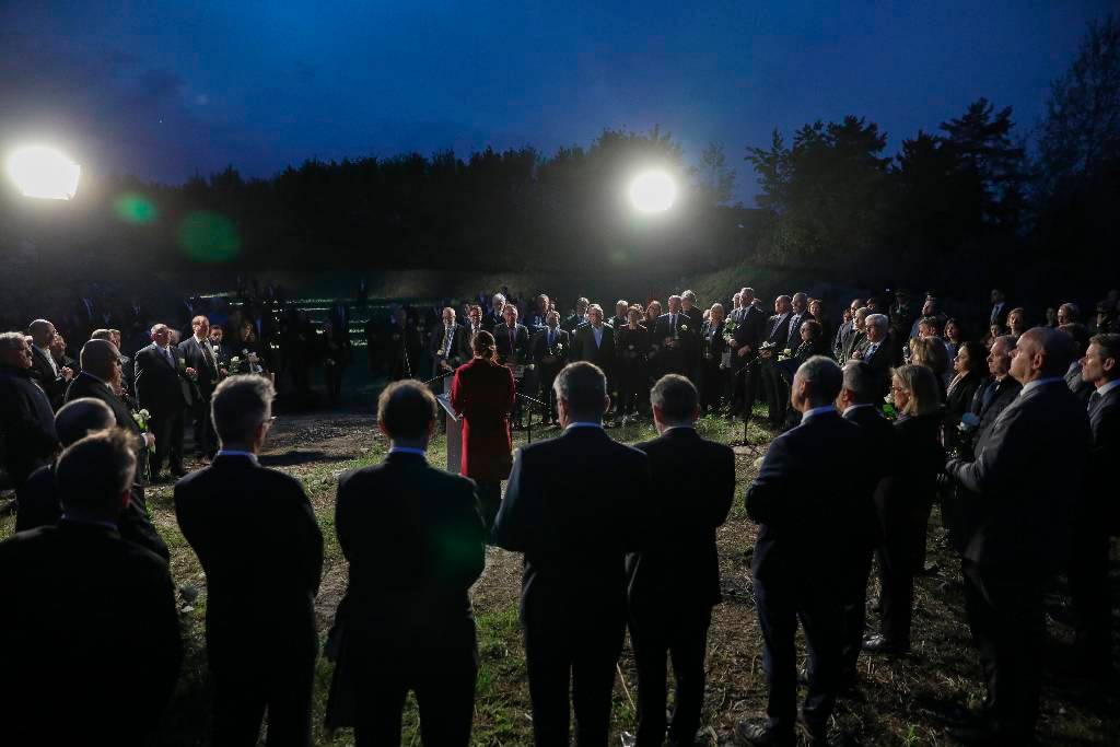 Gusen Memorial: first official act of remembrance on the former roll call area