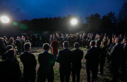 Gusen Memorial: first official act of remembrance on the former roll call area