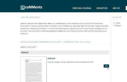 The Open Access Journal coMMents Goes Online
