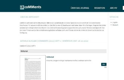 Open-Access-Journal coMMents ist online